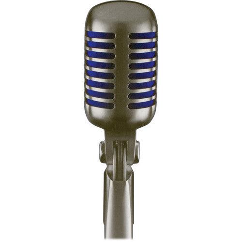 Shure Super 55 Supercardioid Dynamic Microphone (Chrome with Blue Foam)