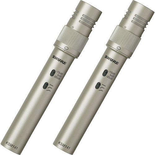 Shure KSM141 STEREO-TA Condenser Microphone (Stereo Pair) (TAA-Compliant)