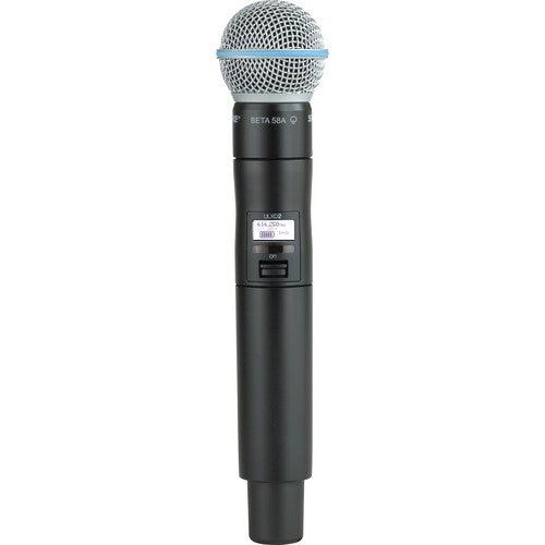 Shure ULXD2TA/B58=-J50A Digital Handheld Wireless Microphone Transmitter with Beta 58A Capsule (J50: 572 to 608 + 614 to 616 MHz) (TAA-Compliant)