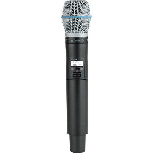 Shure ULXD2TA/B87A=-J50A Digital Handheld Wireless Microphone Transmitter with Beta 87A Capsule (J50A: 572 to 608 + 614 to 616 MHz) (TAA-Compliant)