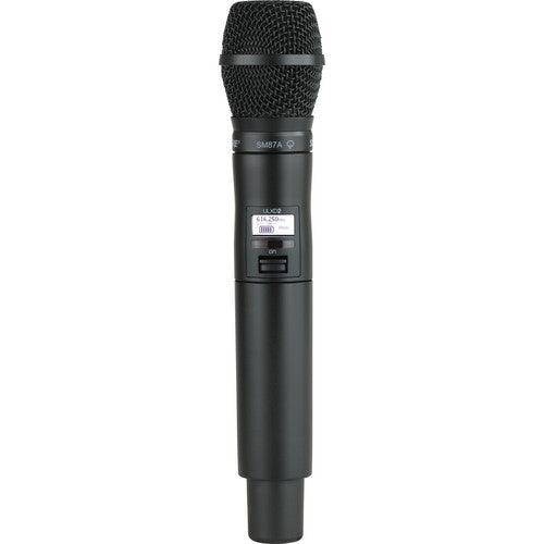 Shure ULXD2TA/SM87=-J50A Digital Handheld Wireless Microphone Transmitter with SM87A Capsule (J50A: 572 to 608 + 614 to 616 MHz) (TAA-Compliant)