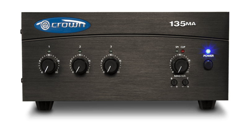 Crown 135MA Mixer Amplifier - Three Input, 35W (Discontinued)