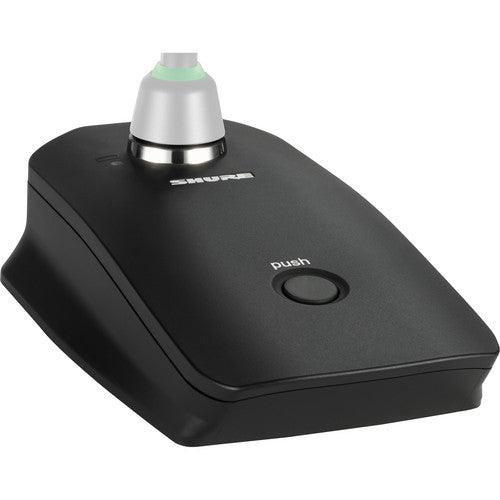 Shure MXW8WTA=-Z10 Gooseneck Base Transmitter (White) (TAA-Compliant)