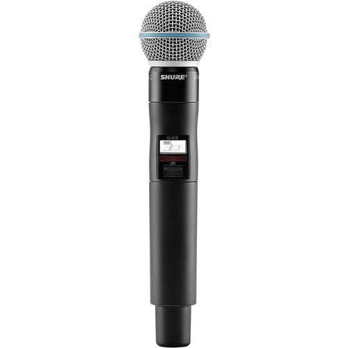 Shure QLXD2TA/B87A=-G50 Digital Handheld Wireless Microphone Transmitter with Beta 87A Capsule (G50: 470 to 534 MHz) (TAA-Compliant)