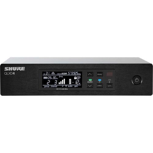 Shure QLXD4TA=-G50 Digital Wireless Receiver (G50: 470 to 534 MHz) (TAA-Compliant)