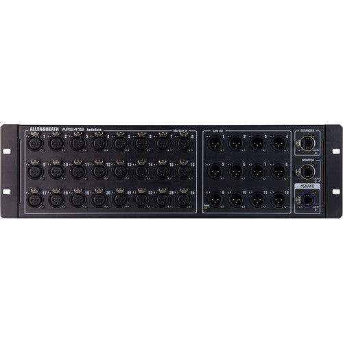 Allen & Heath AR2412 24x12 Main Remote Stage Rack for GLD & Qu Mixers (Black)