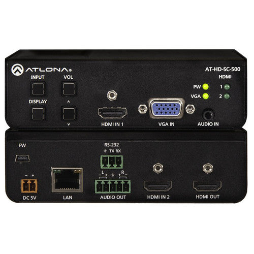 Atlona Three-Input Scaler for HDMI and VGA Signals - AT-HD-SC-500