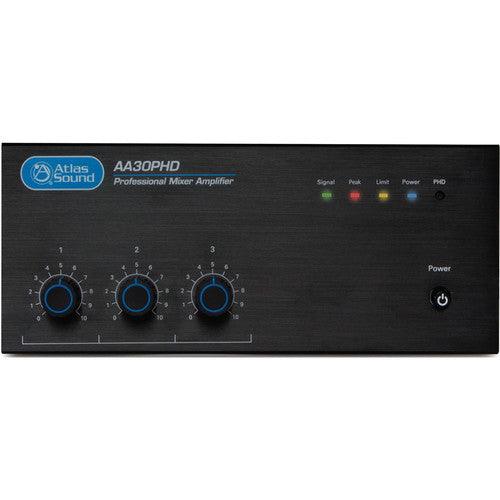 Atlas Sound AA30PHD 3-Input, 30-Watt Mixer Amplifier with Automatic System Test (PHD)