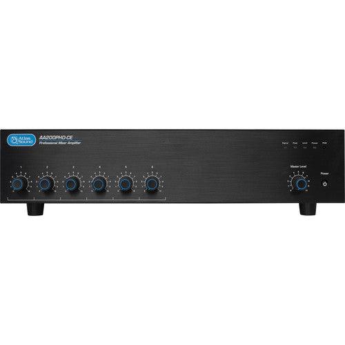Atlas Sound AA200PHD-CE CE Listed 6-Input, 200-Watt Mixer Amplifier with Automatic System Test