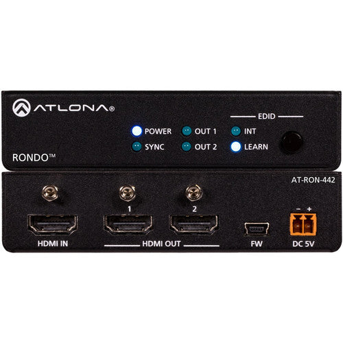 Atlona 4K HDR Two-Output HDMI Distribution Amplifier - AT-RON-442