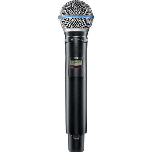 Shure AD2TA/B58=-X55 Digital Handheld Wireless Microphone Transmitter with Beta 58A Capsule (X55: 941 to 960 MHz) (TAA-Compliant)