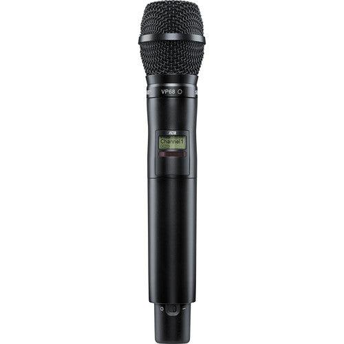 Shure AD2TA/VP68=-X55 Digital Handheld Wireless Microphone Transmitter with VP68 Capsule (X55: 941 to 960 MHz) (TAA-Compliant)