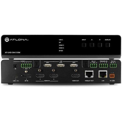 Atlona Five-Input Universal Switcher with Wireless Presentation Link - AT-UHD-SW-510W