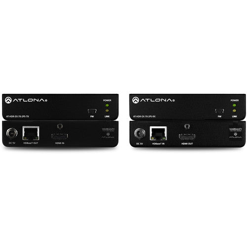 Atlona 4K HDR HDMI over HDBaseT Transmitter & Receiver Kit - AT-HDR-EX-70-2PS