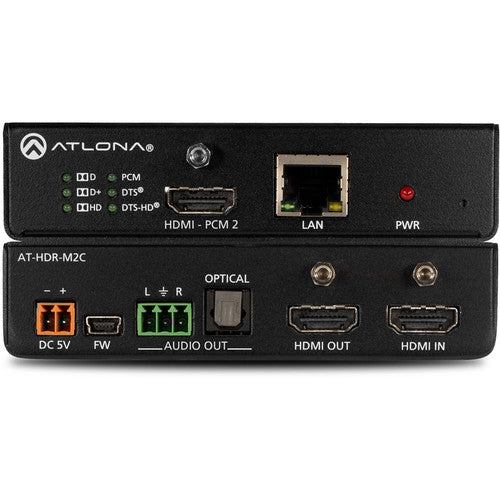 Atlona 4K HDR Multi-Channel Digital to Two Channel Audio Decoder - AT-HDR-M2C