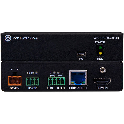 Atlona 4K/UHD HDMI Over HDBaseT Transmitter with Control and PoE - AT-UHD-EX-70C-TX