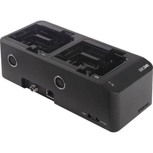 Shure SBC240-TA Two-Bay, Networked Docking Charger and PS60 Power Supply (TAA-Compliant)