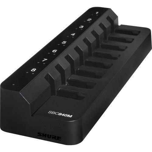 Shure SBC840M-US-TA Networked Eight-Bay Battery-Only Tray Charger (TAA-Compliant)