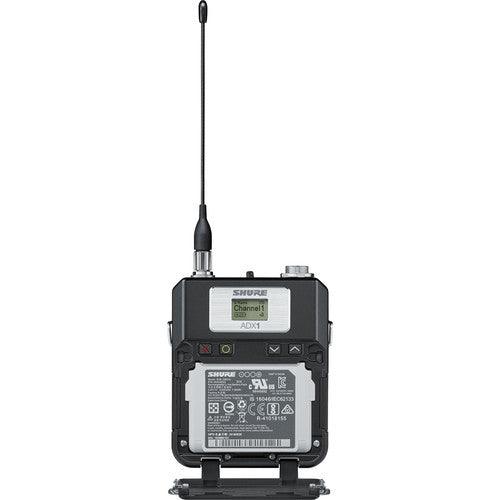 Shure ADX1TA=-G57 Digital Wireless Bodypack Transmitter with TA4M (G57: 470 to 608 MHz) (TAA-Compliant)