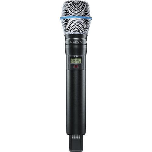 Shure ADX2TA/B87C=-G57 Digital Handheld Wireless Microphone Transmitter with Beta 87C Capsule (G57: 470 to 616 MHz) (TAA-Compliant)