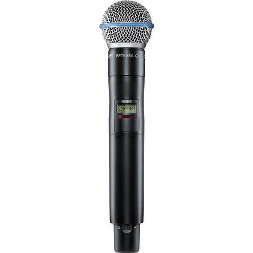 Shure ADX2FDTA/B58=-G57 Digital Handheld Wireless Microphone Transmitter with Beta 58A Capsule (G57: 470 to 616 MHz) (TAA-Compliant)