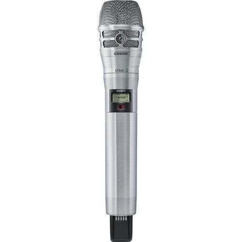 Shure ADX2FDTA/K8N=-G57 Digital Handheld Wireless Microphone Transmitter with KSM8 Capsule (G57: 470 to 616 MHz, Nickel) (TAA-Compliant)