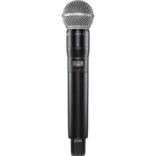 Shure ADX2FDTA/SM58=-G57 Digital Handheld Wireless Microphone Transmitter with SM58 Capsule (G57: 470 to 616 MHz) (TAA-Compliant)