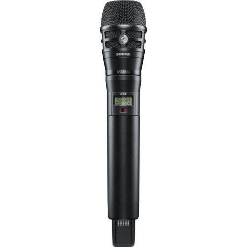 Shure ADX2TA/K8B=-X55 Digital Handheld Wireless Microphone Transmitter with KSM8 Capsule (X55: 941 to 960 MHz, Black) (TAA-Compliant)