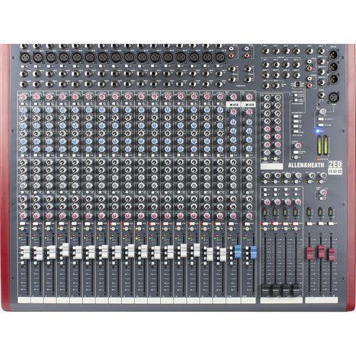 Allen & Heath ZED-420 20-Channel 4-Bus Analog Mixer with USB Connection