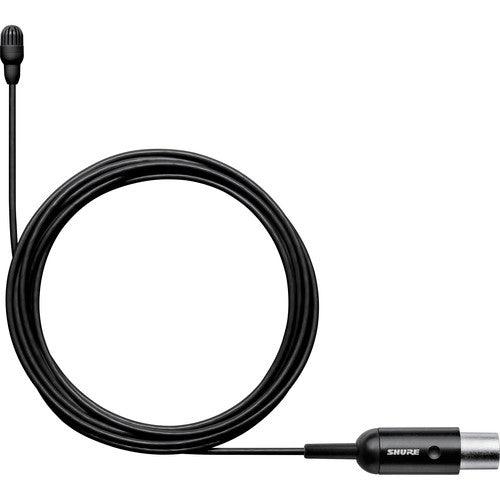 Shure TL46B/O-MTQG-TA Omnidirectional Lavalier Microphone (TA4F, Black) (TAA-Compliant)