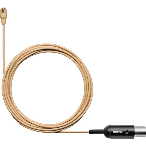 Shure TL47T/O-MTQG-TA Omnidirectional Lavalier Microphone with TA4F Connector and Accessories (Tan) (TAA-Compliant)