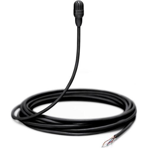 Shure TL47B/O-NC-A-TA Omnidirectional Lavalier Microphone with Pigtail Leads and Accessories (Black) (TAA-Compliant)