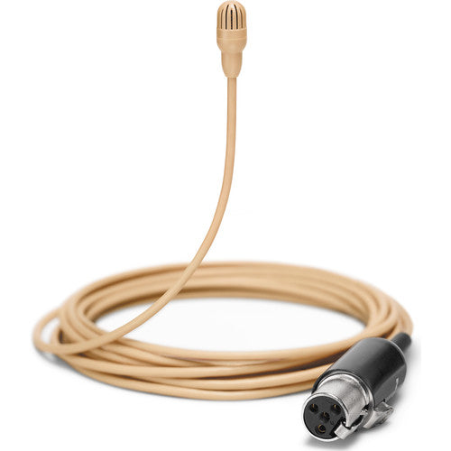Shure TL47T/O-MTQG-TA Omnidirectional Lavalier Microphone with TA4F Connector and Accessories (Tan) (TAA-Compliant)
