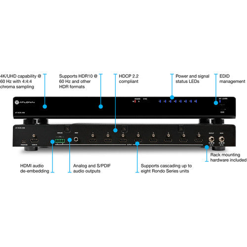 Atlona 1x8 HDMI Distribution Amplifier (1 RU) - AT-RON-448