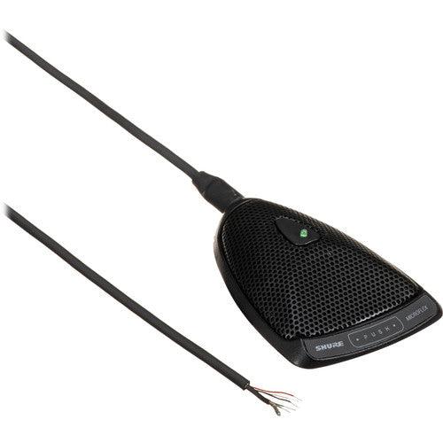 Shure MX392/S-TA Microflex Supercardioid Boundary Microphone with Logic-Control LED for Installs (Unterminated Pigtail, Back Cable Exit) (TAA-Compliant)