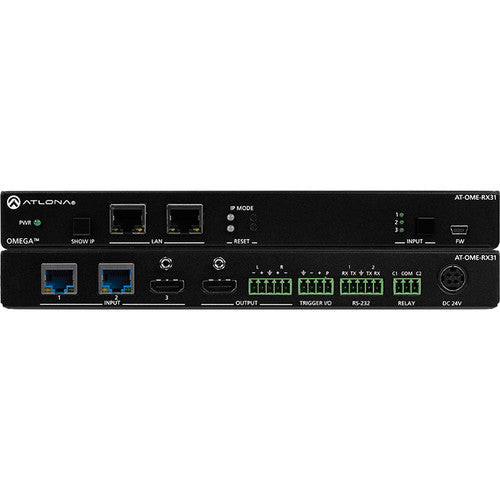 Atlona Omega 4K/UHD Receiver w/Dual HDBaseT inputs, HDRMI input and HDMI output - AT-OME-RX31