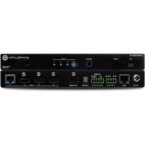 Atlona Four-Input 4K HDR Switcher with HDMI and HDBaseT Inputs - AT-OPUS-RX41