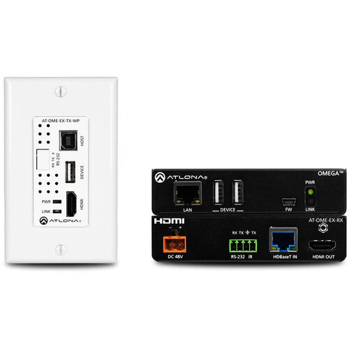 Atlona Omega 4K/UHD HDMI Over HDBaseT TX Wallplate/RX - AT-OME-EX-WP-KIT-LT