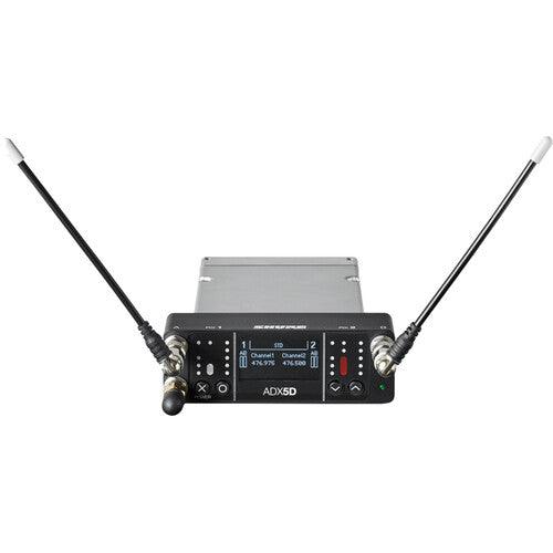 Shure ADX5DUSTA=-A Digital Dual-Channel Slot-Mount Wireless Receiver (470 to 636 MHz) (TAA-Compliant)