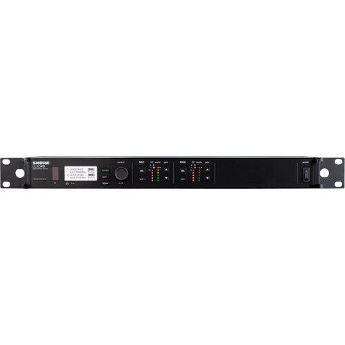 Shure ULXD4DGVTA=-J50A Dual-Channel Digital Wireless Receiver with Always-On Encryption (J50A: 572 to 608 + 614 to 616 MHz) (TAA-Compliant)