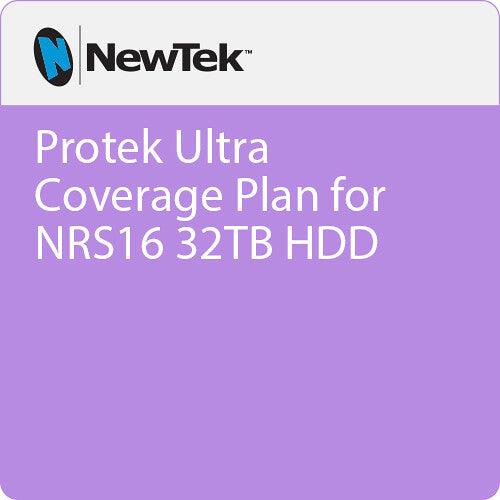 NewTek PTUNRS16-32TBHDD ProTek 1-Year Ultra Coverage Plan for NRS16 32TB HDD with 4 x 10 GbE - PTU-000000049