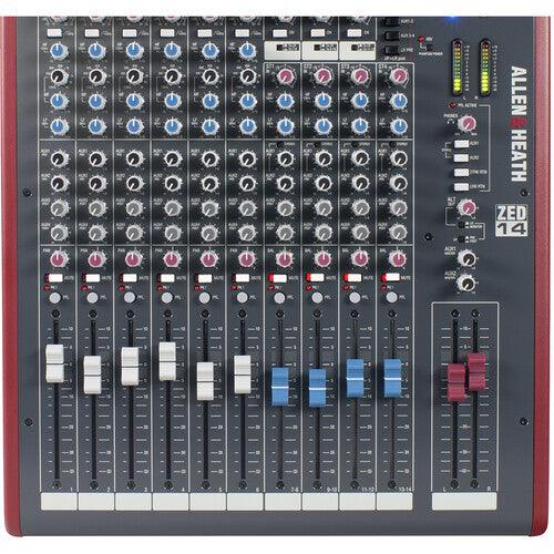 Allen & Heath ZED-14 Compact 14-Channel Analog Mixer with USB Connection