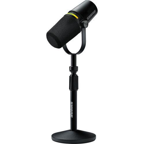 Shure MV7+-K-BNDL Podcast XLR/USB Microphone Bundle with Gator Desktop Stand (Black)