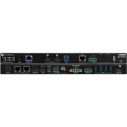 Atlona 3x1 Video switcher w/ Audio Mixer & Amplifier w/HDBT Input - AT-OME-CS31-SA-HDBT