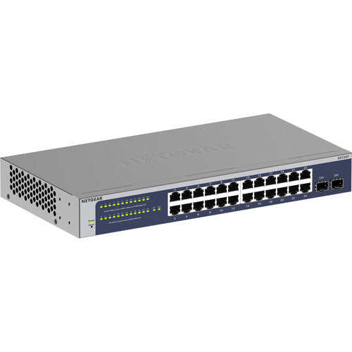 Netgear GS724T 24-Port Gigabit Managed Network Switch - GS724T-600NAS