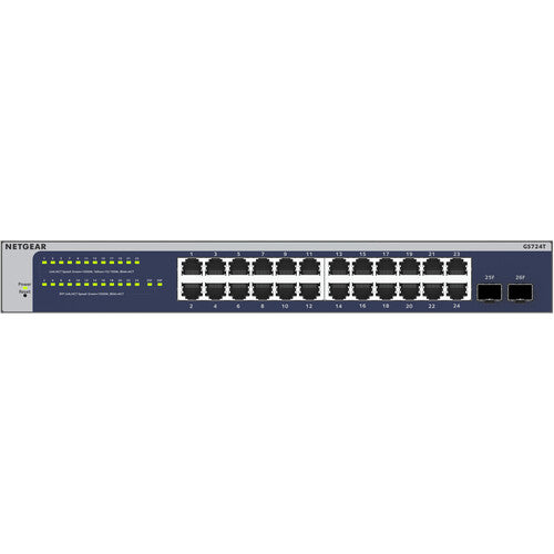 Netgear GS724T 24-Port Gigabit Managed Network Switch - GS724T-600NAS