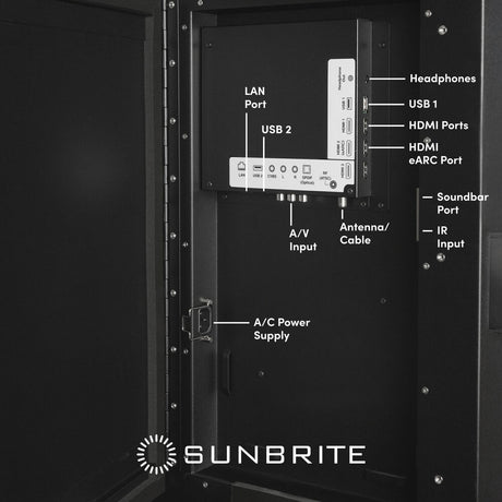 Sunbrite SB-V4-55-BL Veranda 4 Full Shade 4K HDR Outdoor Smart TV Displays Sunbrite