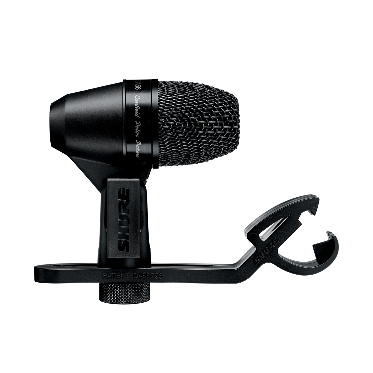 Shure PGA56-XLR Cardioid swivel-mount dynamic snare/tom microphone - AP56DM drum mount, XLR-XLR cable Microphones Shure
