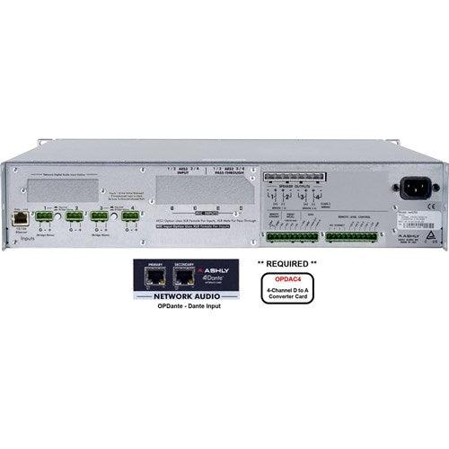 ASHLY NE4250.70BD Network Amplifier with Dante and OPDAC4 Option Cards