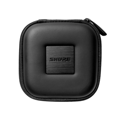 Shure EASQRZIPCASE-BLK Square Zipper Earphone Pouch-Black Microphones Shure